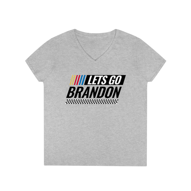 Let's Go Brandon Unisex Jersey Short Sleeve V-Neck Tee