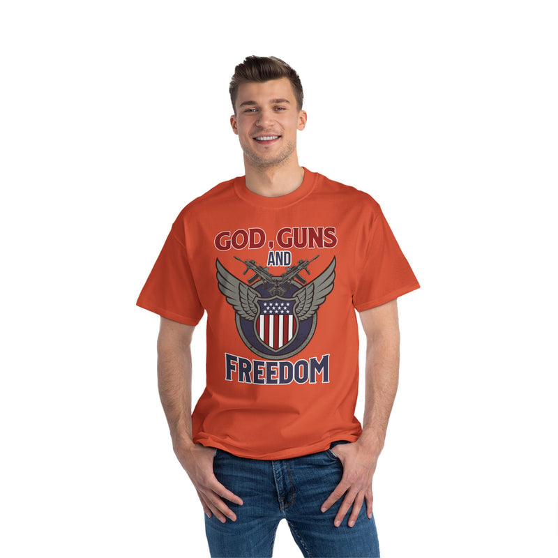 God, Guns and Freedom Beefy-T®  Short-Sleeve T-Shirt