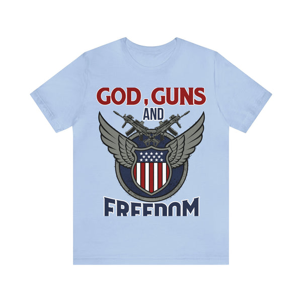 God, Guns and Freedom Unisex Jersey Short Sleeve Tee