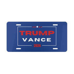 Trump Vance 2024 Vanity Plate Blue