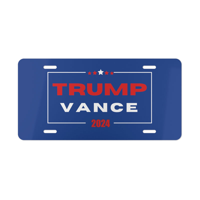 Trump Vance 2024 Vanity Plate Blue