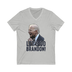 Let's Go Brandon! Unisex Jersey Short Sleeve V-Neck Tee