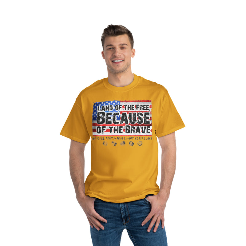 Land of the Free Beefy-T®  Short-Sleeve T-Shirt