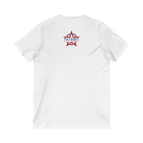 Land of the Free Unisex Jersey Short Sleeve V-Neck Tee