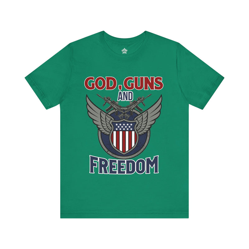 God, Guns and Freedom Unisex Jersey Short Sleeve Tee