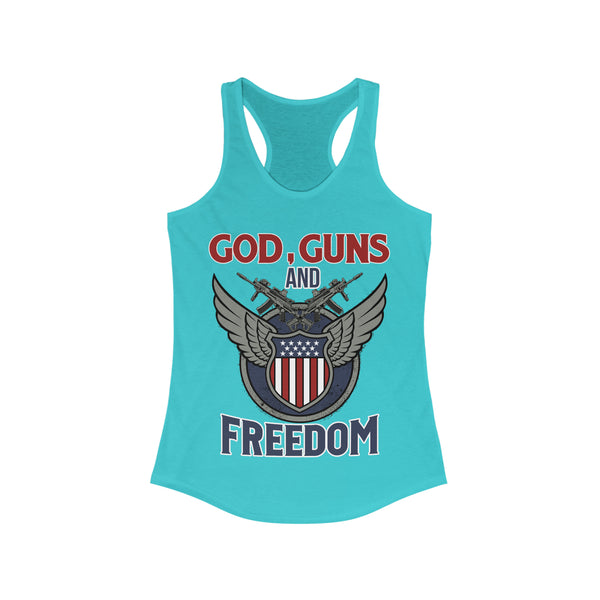 God, Guns and Freedom Women's Ideal Racerback Tank