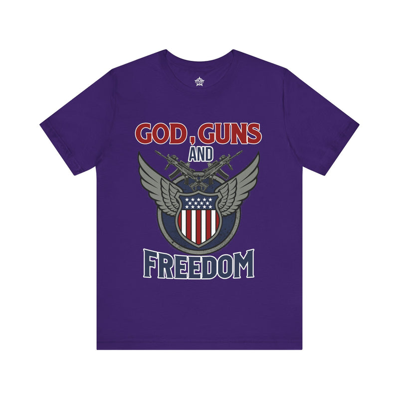 God, Guns and Freedom Unisex Jersey Short Sleeve Tee