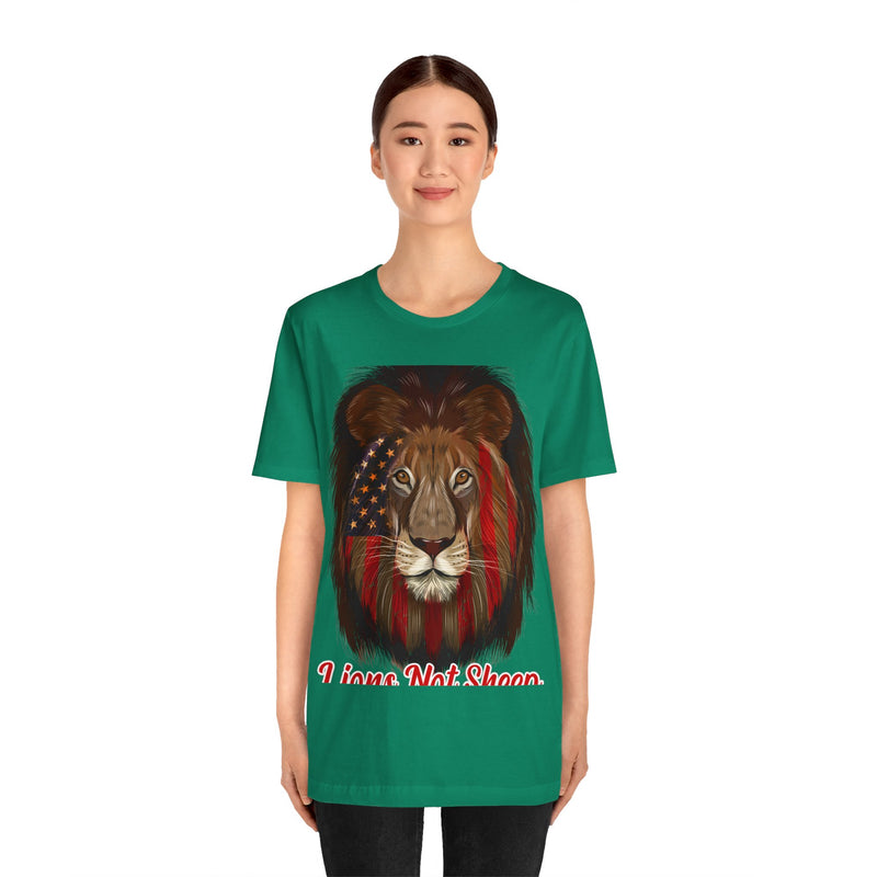 Lions Not Sheep Unisex Jersey Short Sleeve Tee