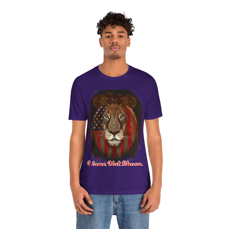 Lions Not Sheep Unisex Jersey Short Sleeve Tee