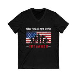 Thank Our Veterans Unisex Jersey Short Sleeve V-Neck Tee