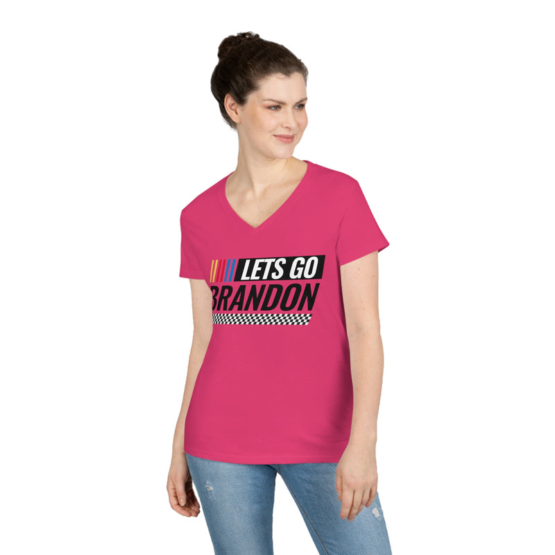 Let's Go Brandon Unisex Jersey Short Sleeve V-Neck Tee