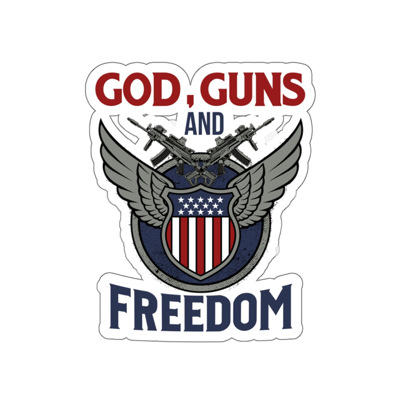 God, Guns and Freedom Die-Cut Stickers