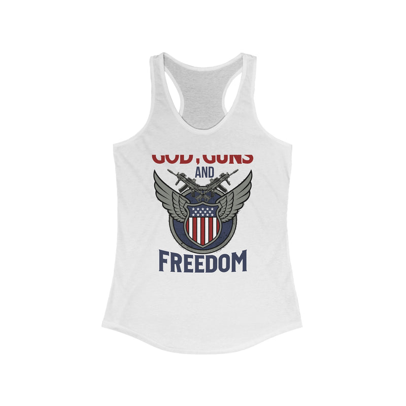 God, Guns and Freedom Women's Ideal Racerback Tank