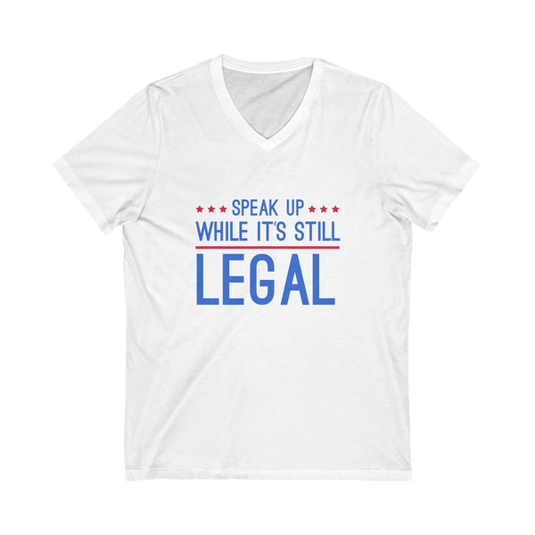 Speak UP! Unisex Jersey Short Sleeve V-Neck Tee