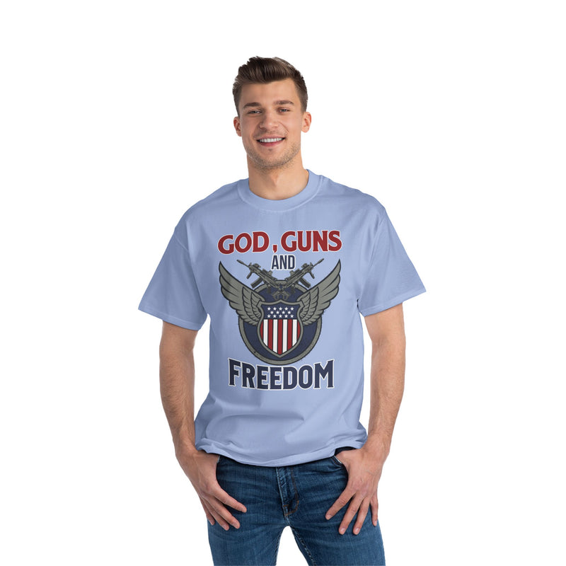 God, Guns and Freedom Beefy-T®  Short-Sleeve T-Shirt