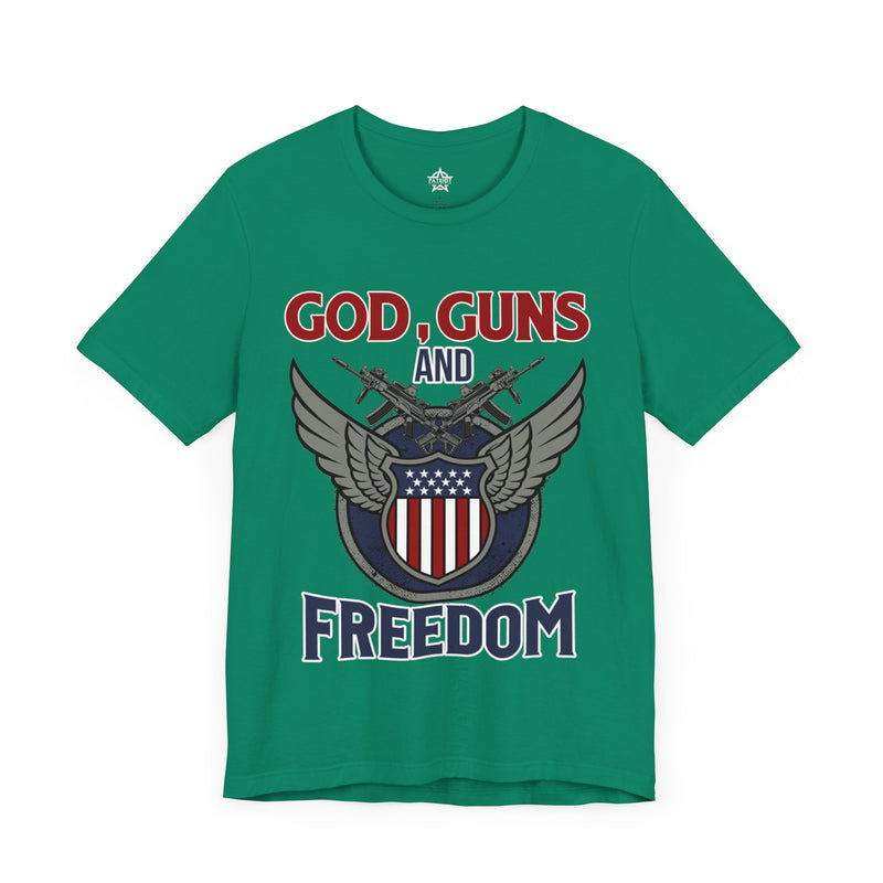 God, Guns and Freedom Unisex Jersey Short Sleeve Tee