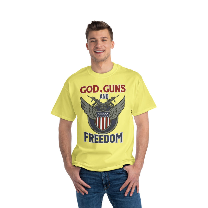 God, Guns and Freedom Beefy-T®  Short-Sleeve T-Shirt