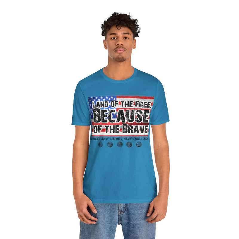 Land of the Free Unisex Jersey Short Sleeve Tee