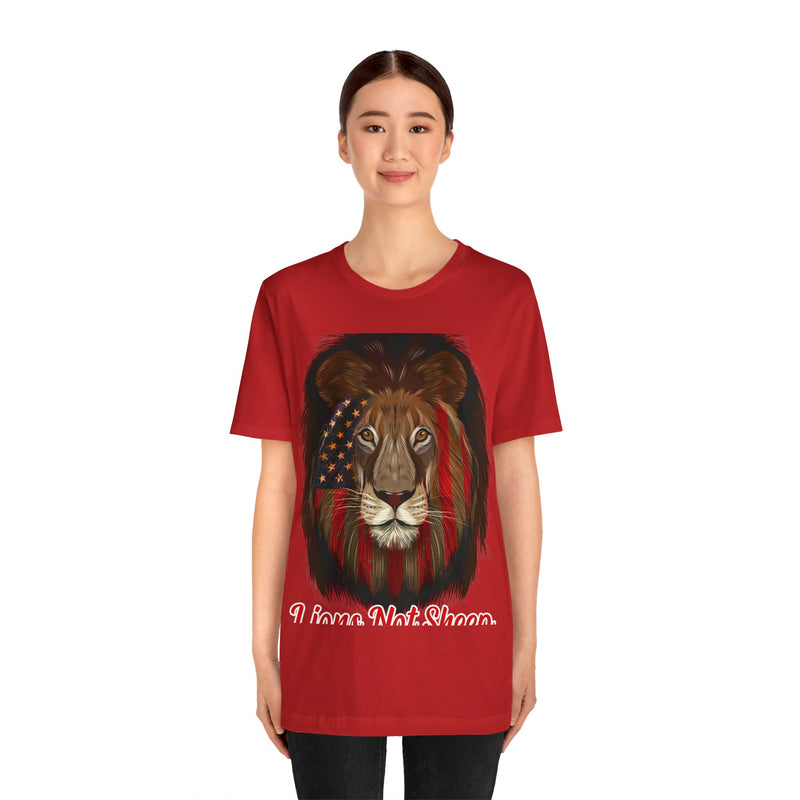 Lions Not Sheep Unisex Jersey Short Sleeve Tee