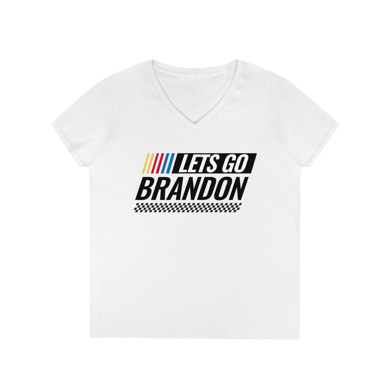 Let's Go Brandon Unisex Jersey Short Sleeve V-Neck Tee