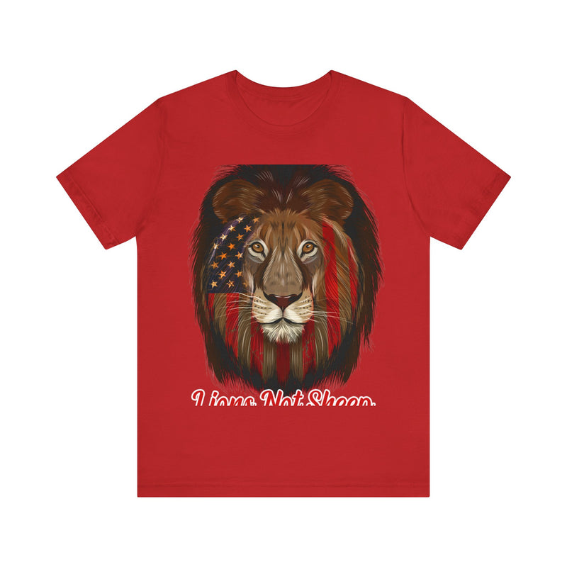 Lions Not Sheep Unisex Jersey Short Sleeve Tee