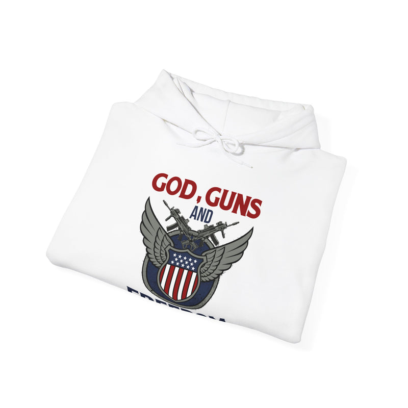 God, Guns and Freedom Unisex Heavy Blend™ Hooded Sweatshirt