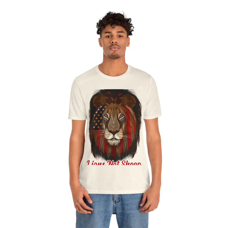 Lions Not Sheep Unisex Jersey Short Sleeve Tee