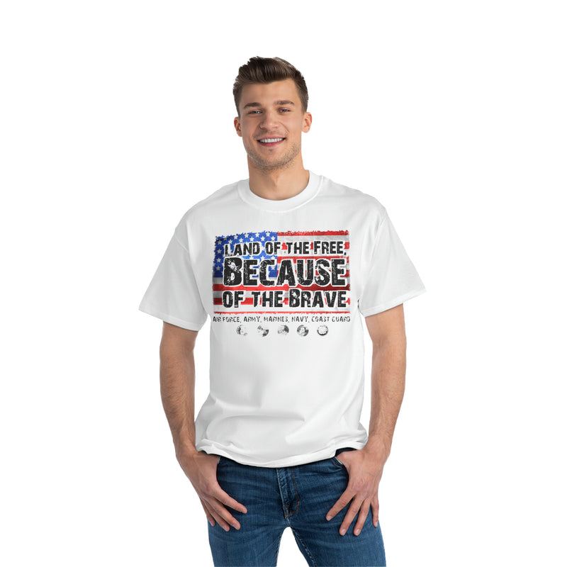 Land of the Free Beefy-T®  Short-Sleeve T-Shirt