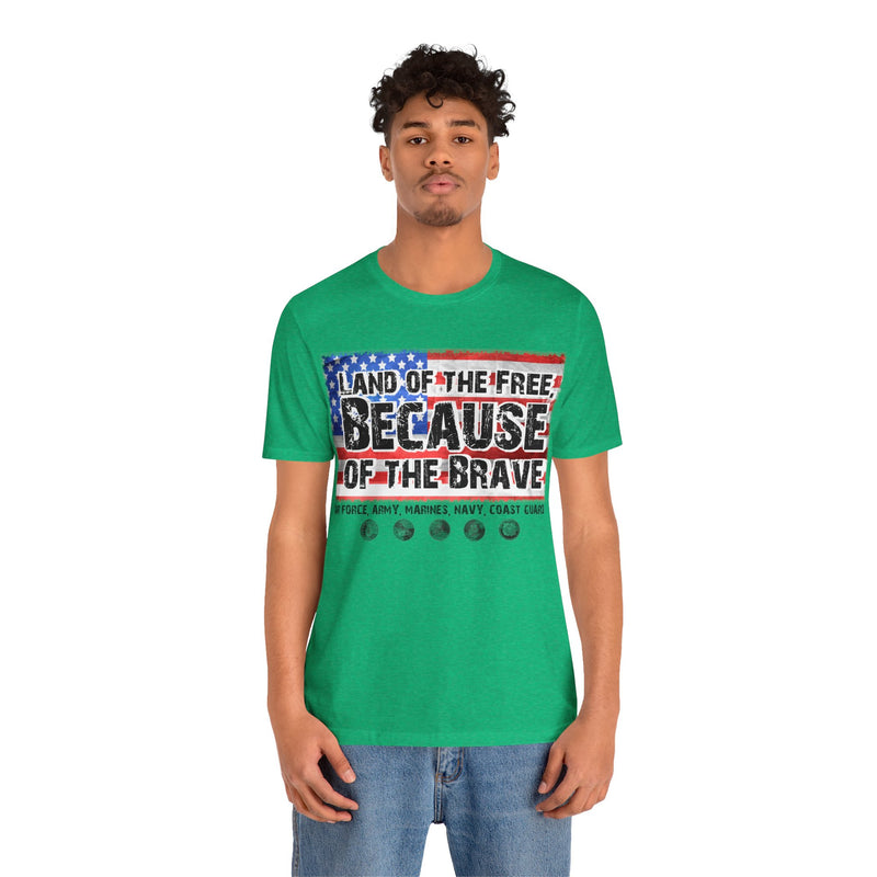 Land of the Free Unisex Jersey Short Sleeve Tee