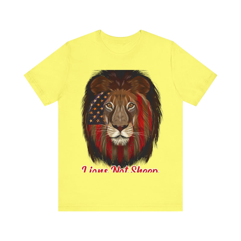 Lions Not Sheep Unisex Jersey Short Sleeve Tee