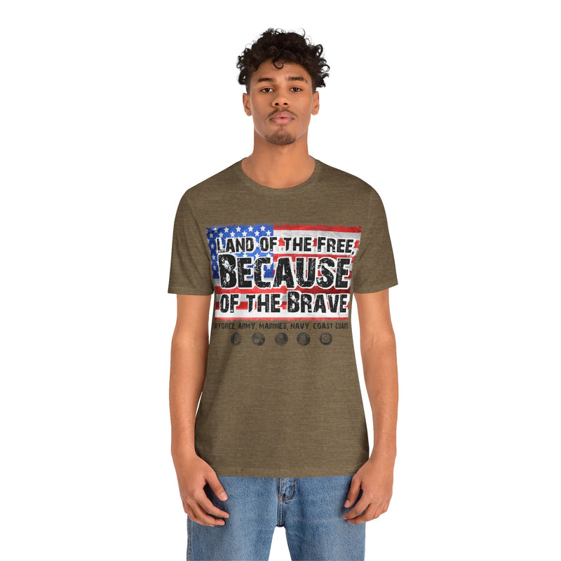 Land of the Free Unisex Jersey Short Sleeve Tee