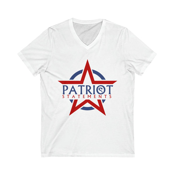 Patriot Statements Logo Unisex Jersey Short Sleeve V-Neck Tee
