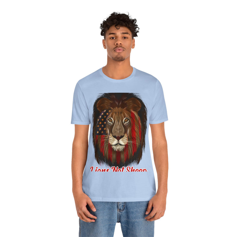 Lions Not Sheep Unisex Jersey Short Sleeve Tee