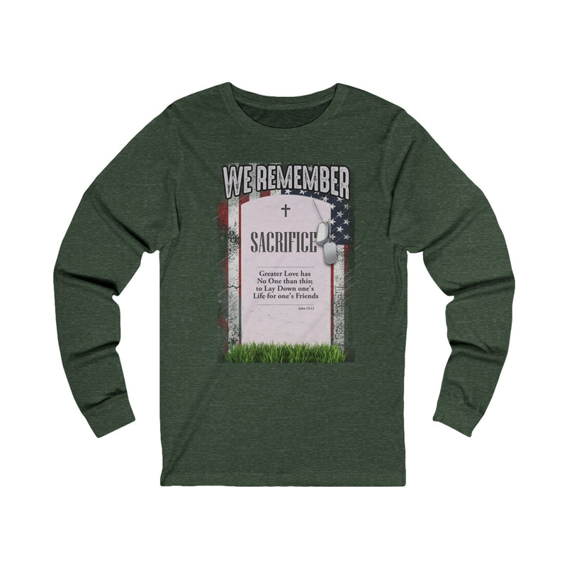 We Remember Their Sacrifice Unisex Jersey Long Sleeve Tee