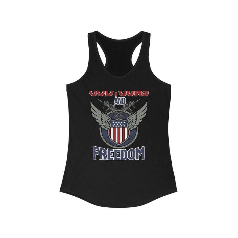 God, Guns and Freedom Women's Ideal Racerback Tank