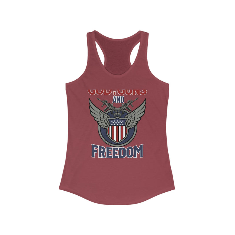 God, Guns and Freedom Women's Ideal Racerback Tank