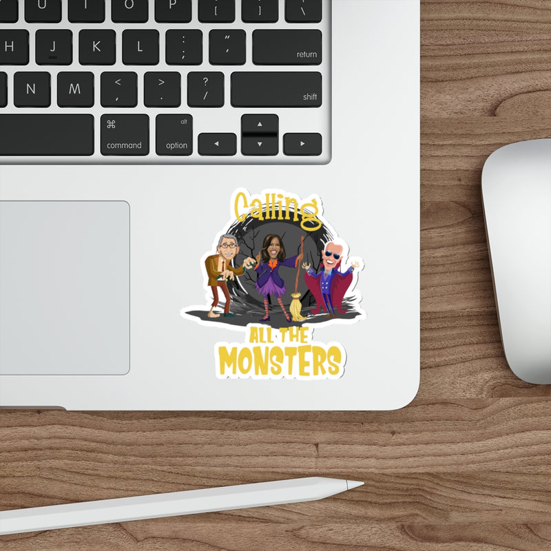 Calling all the Monsters Waterproof sticker