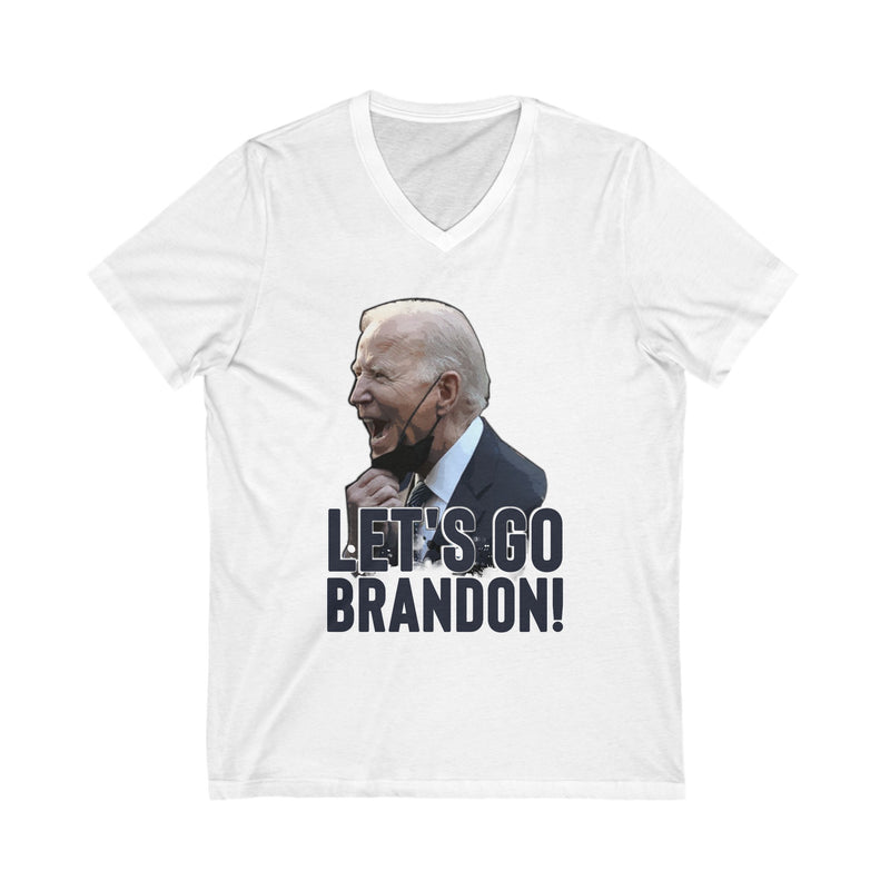 Let's Go Brandon! Unisex Jersey Short Sleeve V-Neck Tee