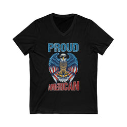 Proud American Unisex Jersey Short Sleeve V-Neck Tee