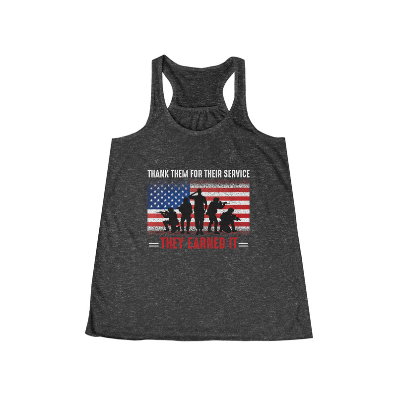 Thank Our Veterans Women's Flowy Racerback Tank