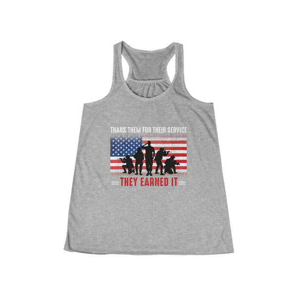 Thank Our Veterans Women's Flowy Racerback Tank