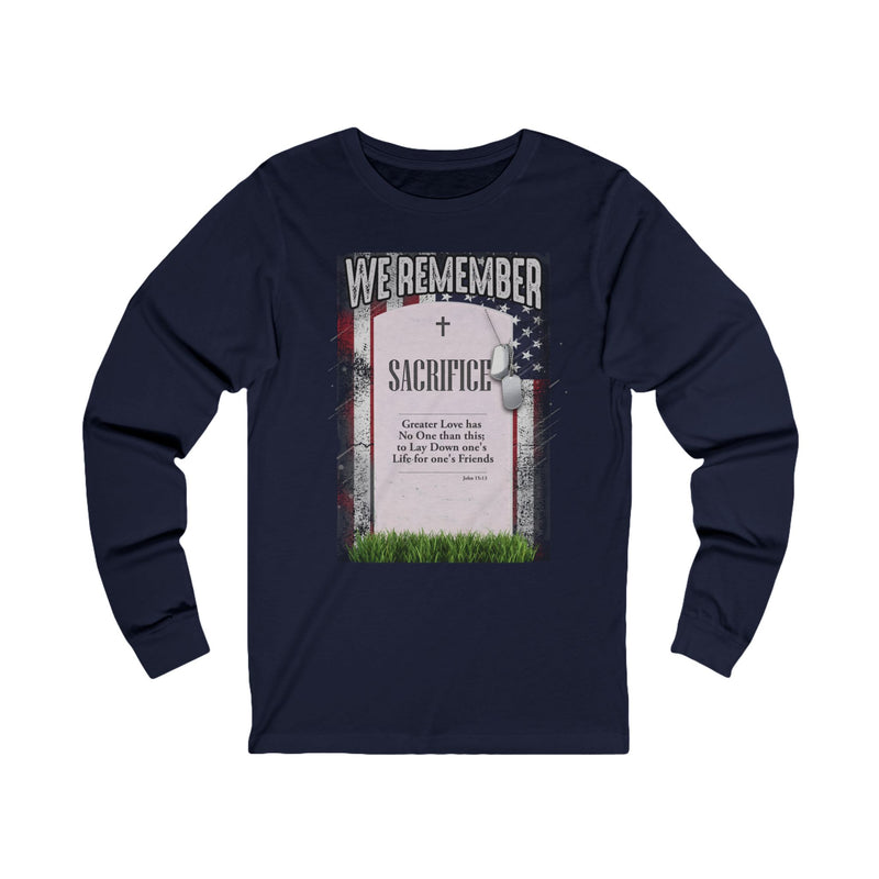 We Remember Their Sacrifice Unisex Jersey Long Sleeve Tee