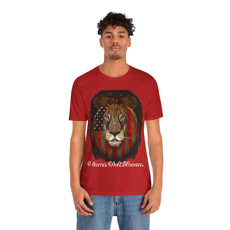 Lions Not Sheep Unisex Jersey Short Sleeve Tee