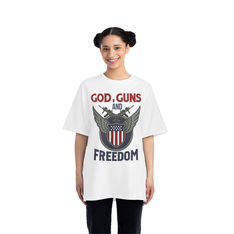 God, Guns and Freedom Beefy-T®  Short-Sleeve T-Shirt