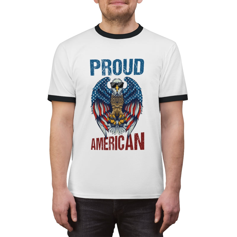 Proud American Unisex Ringer Tee