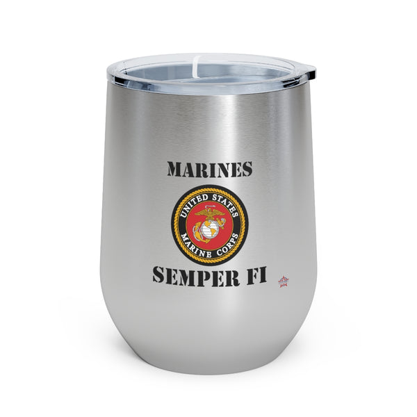 Marines 12oz Insulated Wine Tumbler