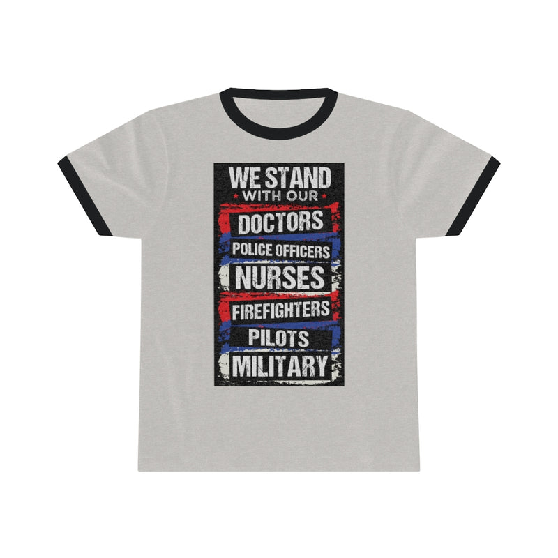 We Stand With Them Unisex Ringer Tee