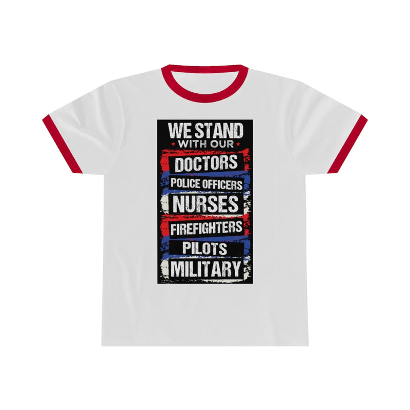 We Stand With Them Unisex Ringer Tee