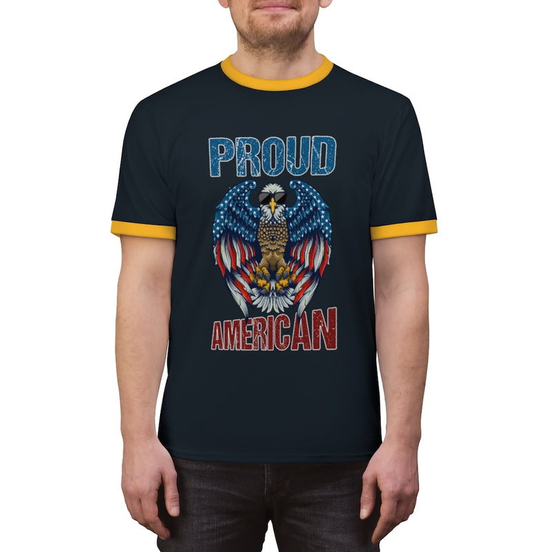 Proud American Unisex Ringer Tee