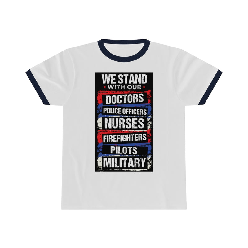 We Stand With Them Unisex Ringer Tee